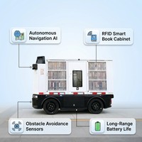 Robot AMR para Bibliotecas: Vehículo Autónomo para el Movimiento y Transporte de Libros para Logística Inteligente de Bibliotecas y Manejo de Materiales