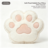 Vente en gros de coussins en peluche douce Jaimitoys en forme de patte d'animal, taille personnalisable, 100% polyester, unisexe pour enfants et adultes, OEM/ODM