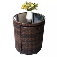 Ensemble de jardin en rotin et osier, nouveau Design Unique, mobilier d'extérieur, Table et chaise de balcon rond