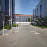 Cortina de Gasa en Forma de S para Decoración de Bodas, Eventos y Escenarios Grandes, Soporte para Cortinas de Hilo para Decoración de Exteriores