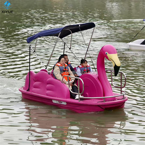 Fournisseur chinois d'équipement de parc d'attractions aquatique 2 places 4 places Flamingo Duck <span class=keywords><strong>Swan</strong></span> Pedal Boat BBQ Boat à vendre - Product Image 1