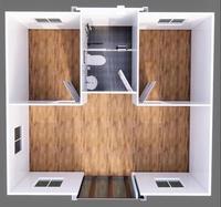 Salle de conteneur extensible personnalisée 20 pieds. & 40 Ft. Chambre à coucher préfabriquée de structure en acier pour des hôtels et la famille