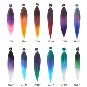 Venta al Por Mayor 3x Extensiones <span class=keywords><strong>Africanas</strong></span> Preestiradas Ez Braiding <span class=keywords><strong>para</strong></span> <span class=keywords><strong>Trenzas</strong></span> Moldeables en Agua Caliente Ombre Trenza Fácil <span class=keywords><strong>Cabello</strong></span> Sintético Pre-Estirado - Product Image 5