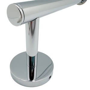 Porte-papier toilette simple en alliage de zinc chromé sans couvercle, support mural sans perçage pour rouleau de papier essuie-tout pour salle de bain - Product Image 4