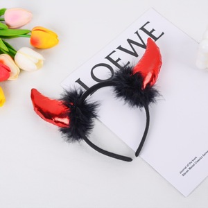 Wholesale Child Adults <strong>Devil</strong> <strong>Horns</strong> Headband Headwear Halloween Cosplay Festival Party Headbands - Product Image 6