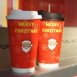 High Quality Christmas Design <b>Disposable</b> Paper <b>Cup</b> Drinking <b>Cup</b> - Product Image 2