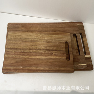 Tablas de cortar rectangulares de madera de acacia con asa para uso en la cocina - Product Image 5