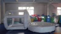 Château gonflable avec toboggan et trampoline pour usage intérieur et extérieur - Vente flash
