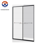 Puerta Corredera de Ducha Impermeable de Diseño Moderno con Cierre Suave para Baño y Casas