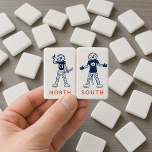 Auburn Tigers Game Set Premium Single Layer White Acrylic American Mahjong Set 160 Tiles Luxury Collegiate Gift <strong>AU</strong> Logo Mahjong - Product Image 5