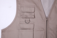 Multi Pockets Mesh Outdoor Men's Casual Work Safari Fishing Travel Photo Cargo Vest Fishing Photography Vest for Fishing Hiking