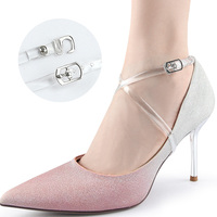 Sangles pour chaussures élastiques transparentes, sangles détachables et confortables pour femmes, à hauts talons, Anti-vrac, accessoires d'1 paire