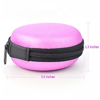 Étui pour écouteurs rond en EVA imperméable personnalisé avec mini sac à fermeture éclair Robuste et résistant aux chutes