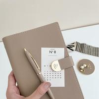 Carnet A6 de haute qualité pour filles/étudiantes, joli carnet à anneaux magnétiques en cuir PU, journal/agenda, logo personnalisé imprimé