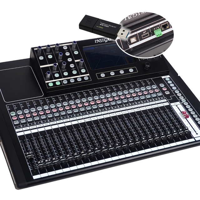 New Design Digital Mixer Console Sound daw Controller 16 24 32 Channel Professional bluetooth Digital Audio Mixer Console