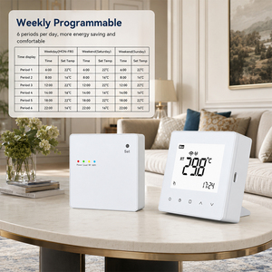 TOUPWELL <span class=keywords><strong>Thermostat</strong></span> WiFi 868Hz de Qualité Supérieure, Design Moderne, Contrôle via l'Application Smart Life, pour Chaudière à <span class=keywords><strong>Gaz</strong></span> et Chauffage au Sol d'Hôtel, 230V Sans Fil 2 - Product Image 4