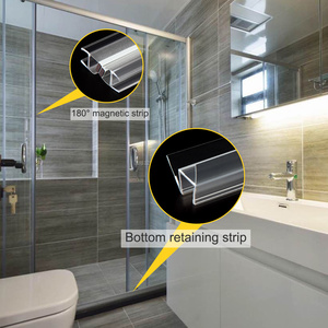 מותאם אישית עמיד למים גומי רצועת הזזה דלת חותם <span class=keywords><strong>pvc</strong></span> פלסטיק שקוף איטום רצועת עבור רחצה זכוכית דלת - Product Image 4