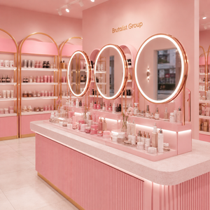 Exhibidor de Cosméticos Personalizado con Iluminación LED, Vitrina de Maquillaje para Tiendas Minoristas, Accesorios para Salones de Belleza - Product Image 4