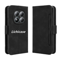 Coques de téléphone en cuir à rabat de luxe Lichicase pour Redmi Note 14 14S 14 Pro 14 Pro Plus porte-carte couverture arrière antichoc