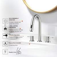 Robinet de lavabo à 2 poignées et 3 trous pour salle de bain, expédition rapide depuis l'entrepôt américain