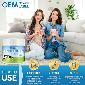 Oem 3000mg bovine <span class=keywords><strong>colostrum</strong></span> אבקת <span class=keywords><strong>colostrum</strong></span> תוסף עבור חסינות תמיכה בטן צמיחת שיער בריאות השיער - Product Image 5