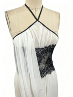 Robe longue asymétrique élégante à dos nu avec patchwork de dentelle, drapée et plissée, sexy, pour femme, idéale pour bal de promo ou invitée de mariage