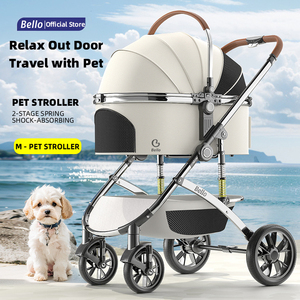 折りたたみ式ラグジュアリーペットカート 旅行向け 4輪トロリー 小型犬・猫用 - Product Image 3
