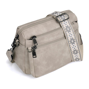 Bolso Bandolera de <span class=keywords><strong>Mujer</strong></span> en Piel Sintética con Cierre de Cremallera, Cartera Integrada Mediana, Correa Ancha Ajustable y Forro de Poliéster - Product Image 6