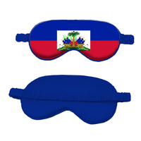 Masque de sommeil portable en soie simulée avec drapeau national de la Martinique, personnalisable en gros pour revendeurs