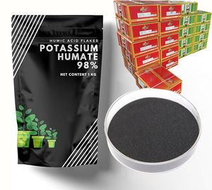Ácido húmico a granel Humato de potasio Fertilizante soluble en agua Súper ácido húmico de potasio 98 Copos Bolsa de 25 kg - Product Image 6