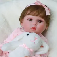 Poupée Reborn réaliste de 22 pouces en vinyle souple, jouet pour enfants, cadeau, vente en gros, personnalisable