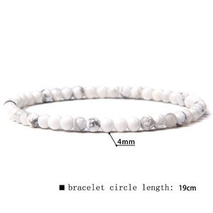 Gran oferta, regalo de joyería de piedra Natural de 4mm, pulseras <span class=keywords><strong>el</strong></span>ásticas con cuentas de piedras preciosas curativas de cristal genuino hechas a mano, Pulseras al por mayor - Product Image 2