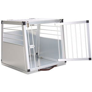 Köpek seyahat kafes toptan alüminyum taşınabilir hafif köpek seyahat kafes katlanabilir evcil taşıma fabrika çok boyutu seyahat kafes - Product Image 2