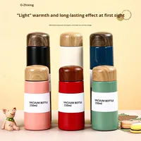 Mini séparateur de thé portable de voyage, style japonais simple, avec couvercle en bois grainé, en acier inoxydable 304, sous vide