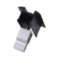 Système de fixation de panneaux solaires en aluminium anodisé de qualité supérieure, avec kit de fixation intermédiaire noir