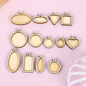 Petits cerceaux à broder en tissu et textile, anti-rides, pour le cadre, l'artisanat et la suspension, mini cerceau en bois - Product Image 2