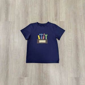 Conjuntos de Ropa Bordada para Niños, Conjuntos de 2 Piezas de Camisa de Manga Corta para Niños Pequeños, Trajes Casuales para Niños - Product Image 3