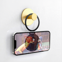 Support magnétique de bureau personnalisé OEM/ODM avec logo, pour téléphone, avec anneau de suspension, aimant ultra-fin puissant, pliable et rotatif