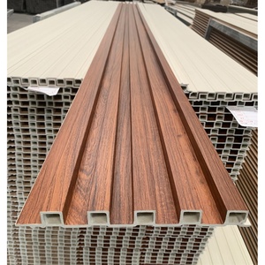 Panel Dinding PVC Modern Art Louver Dekoratif 3D untuk Interior, Panel Dinding Bambu untuk Latar Belakang TV, Panel Dinding WPC Motif Kayu Ramah Lingkungan - Product Image 1