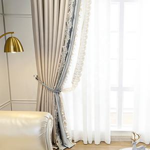 2024 personalización nuevo diseño encaje macramé elegante romántico beige gris ventana <span class=keywords><strong>cortinas</strong></span> panel para sala <span class=keywords><strong>de</strong></span> estar dormitorio - Product Image 2