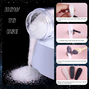 Polvo acrílico, polvo de diamante, grano <span class=keywords><strong>para</strong></span> lapeado, pulido, acabado, polvo de diamante, brillo, 6 onzas, vidrio transparente <span class=keywords><strong>para</strong></span> esmalte de <span class=keywords><strong>uñas</strong></span> - Product Image 5