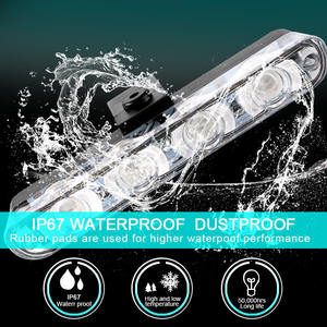 Yosovlampada 16 LED ad alta luminosità griglia luce cablata di controllo per <span class=keywords><strong>uno</strong></span> a quattro cofano auto lampeggiante luce di avvertimento modelli X5 x 6 città - Product Image 6