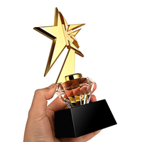 Trophée étoile en cristal K9 personnalisé de haute qualité JY, fait main, gravé, style TV et cinéma