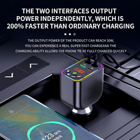 Chargeur de voiture avec câble rétractable 120W, lecteur de musique radio sans fil, kit voiture mains libres, émetteur FM 5.3