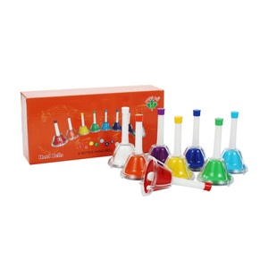 Istruzione bambini colori arcobaleno giocattolo strumento musicale arcobaleno campana a mano - Product Image 4