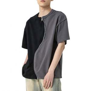 เสื้อยืดสองสีสำหรับผู้ชายเสื้อยืดโอเวอร์ไซส์แบบกำหนดเอง - Product Image 2