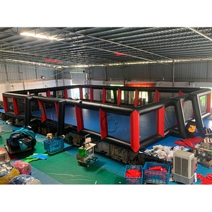 Gran Arena Inflable de <span class=keywords><strong>Paintball</strong></span>, Campo de Búnker Inflable para Deportes al Aire Libre, Arena Inflable con Vallas para Juegos Deportivos - Product Image 2