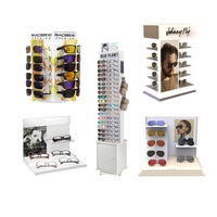 Soporte para gafas de sol de metal acrílico con logotipo de marca personalizado, Exhibidor de gafas de sol de estilo moderno, estante de encimera para uso en tienda
