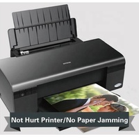 Papier autocollant en vinyle transparent autocollant imperméable de qualité supérieure PET pour imprimante laser et à jet d'encre