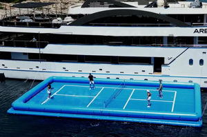 Custom Drop Stitch DWF PVC Floating <b>Inflatable</b> Pickleball Tennis Court - Product Image 5